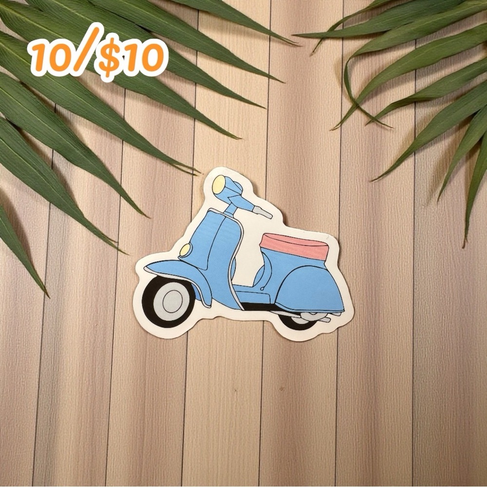 Blue Scooter Sticker – Glossy | 2.75”